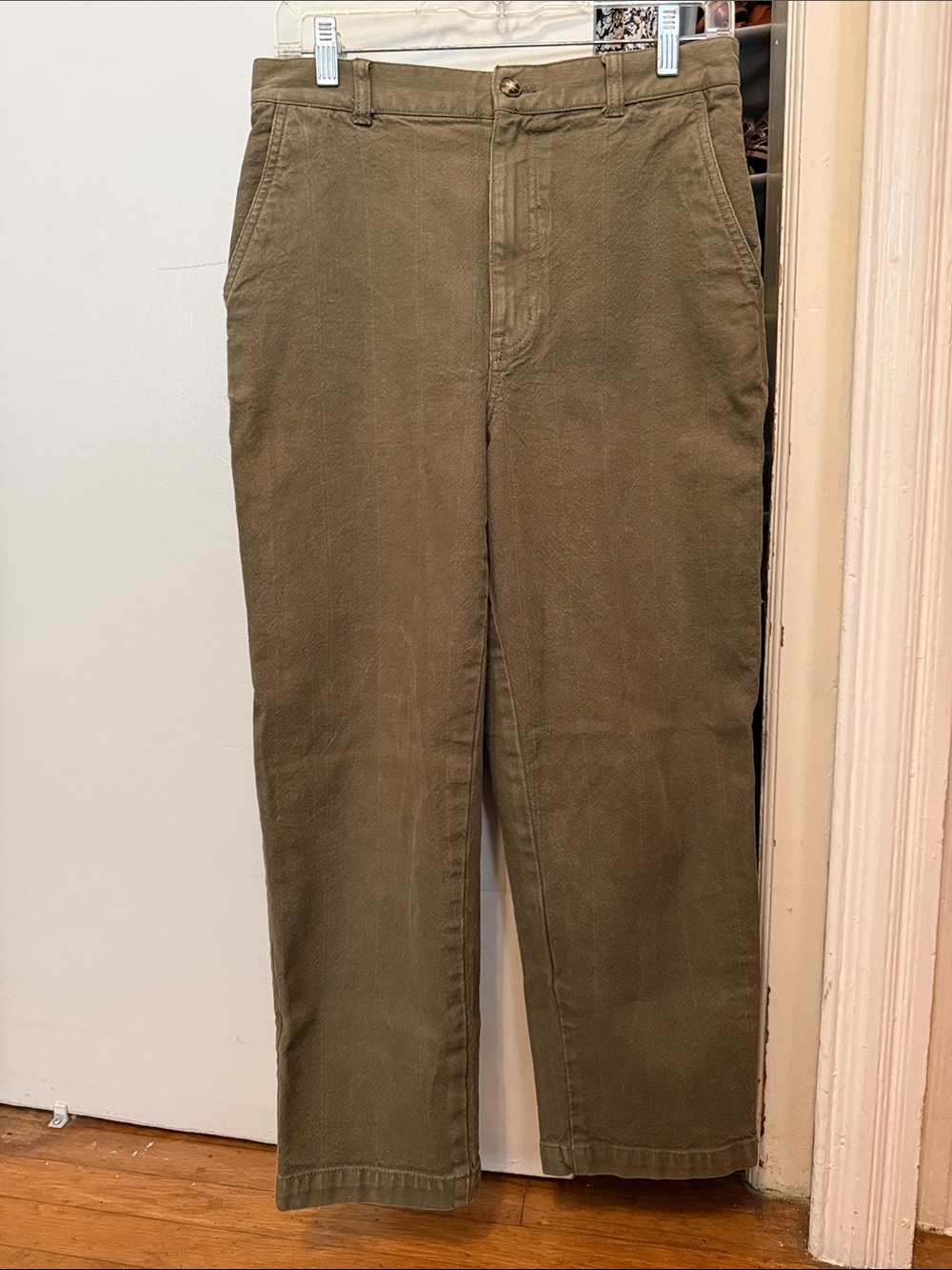 Madewell Olive Green Khaki Slub Casual Camp Pants Jeans Sz 28